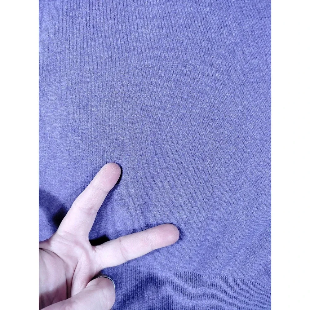 Polo Ralph Lauren Sweater Mens 2XL Purple‎ Pima Cotton V Neck Pullover Knit Pony